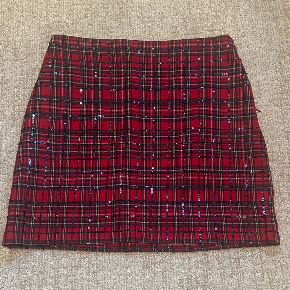 Vineyard Vines Red Plaid Mini Skirt